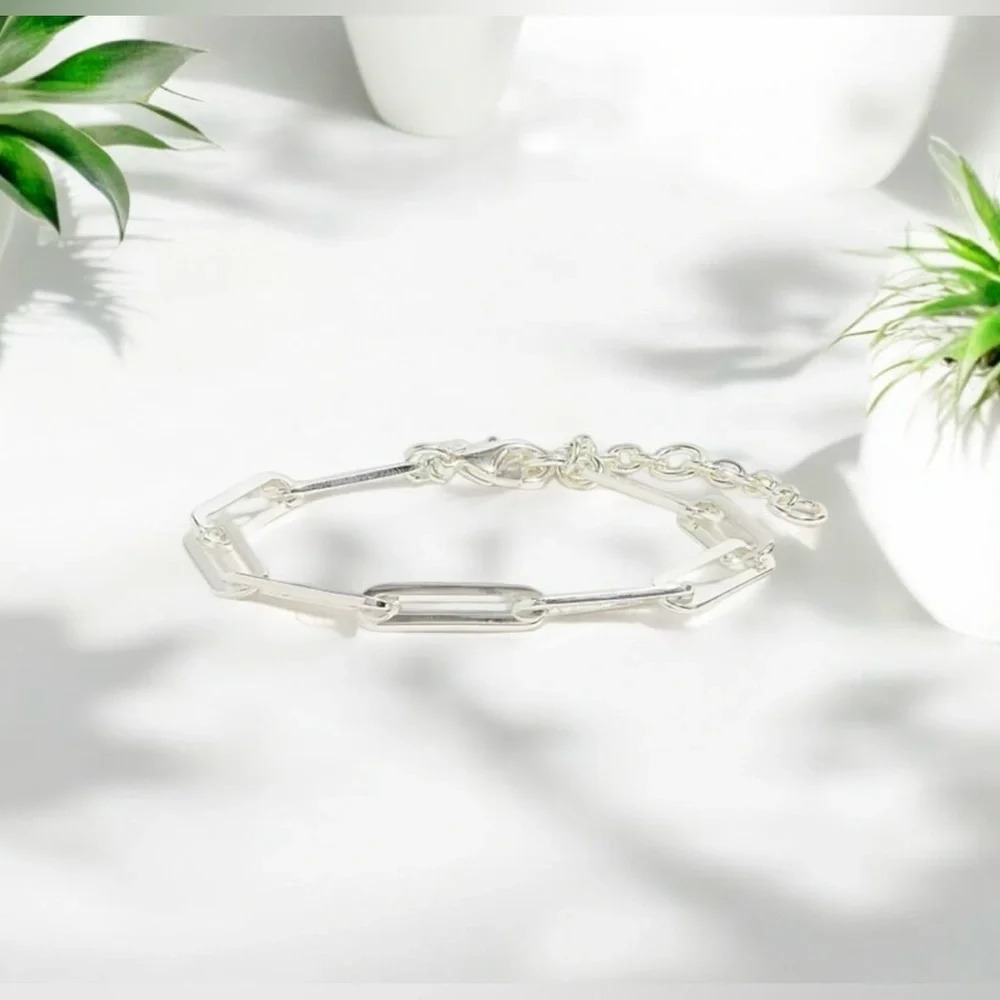 🆕🎁J. Crew Paper Clip Link Bracelet - Picture 2 of 13